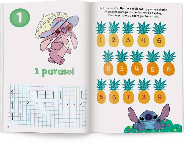 Książeczka Disney uczy Stitch Cyfry
