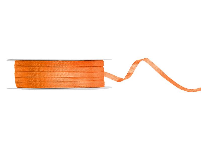 Wstążka satynowa pomarańczowa 3mm x 50m