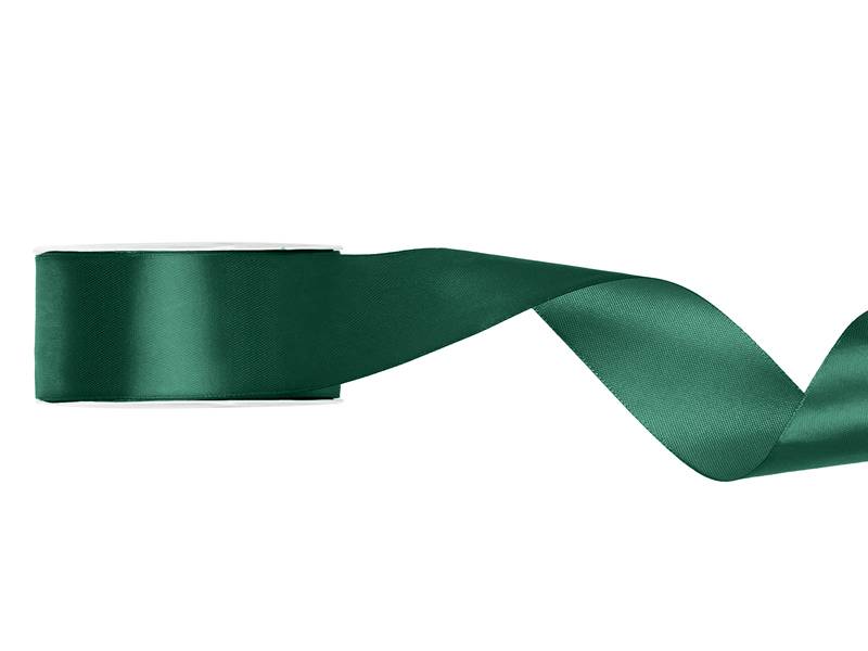 Wstążka satynowa butelkowa zieleń 38mm x 25m 