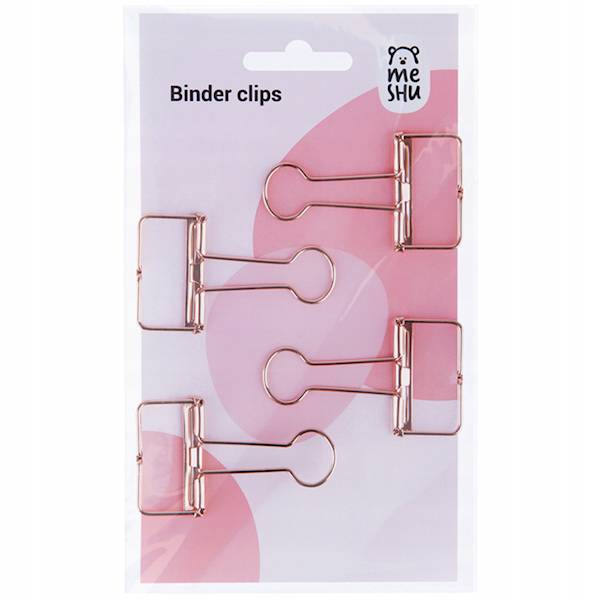 Klipy do papieru MESHU 32 mm Rose Gold 4 szt.