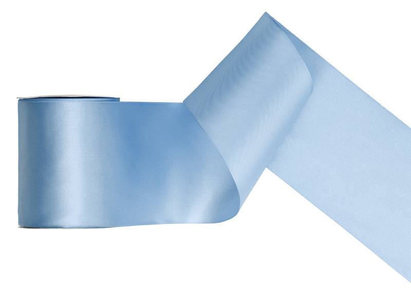 Wstążka satynowa mglisty niebieski 100mm x 25m 