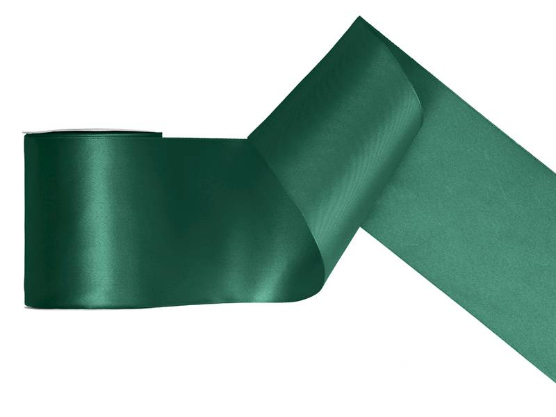 Wstążka satynowa butelkowa zieleń 100mm x 25m 