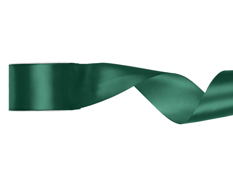 Wstążka satynowa butelkowa zieleń 50mm x 25m 