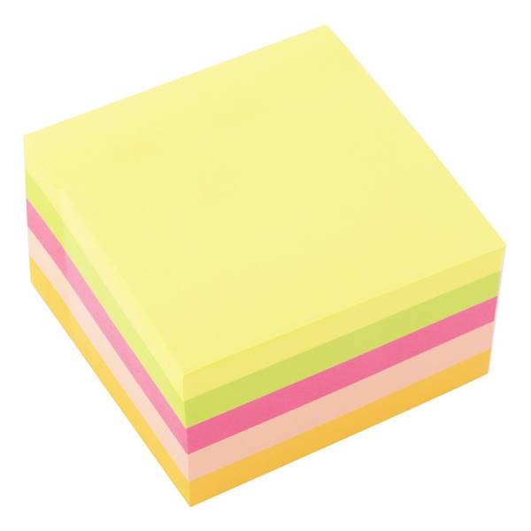 Bloczek D.RECT samoprzylepny 75x75mm neon 450k