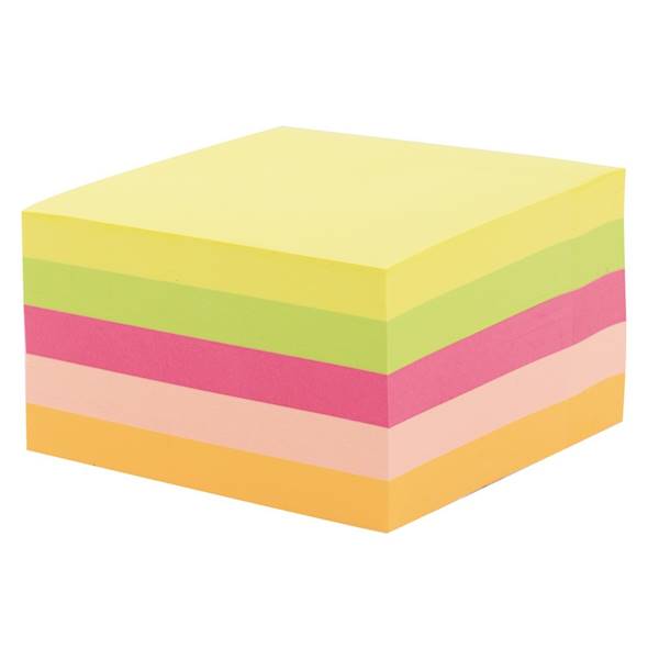 Bloczek D.RECT samoprzylepny 75x75mm neon 450k