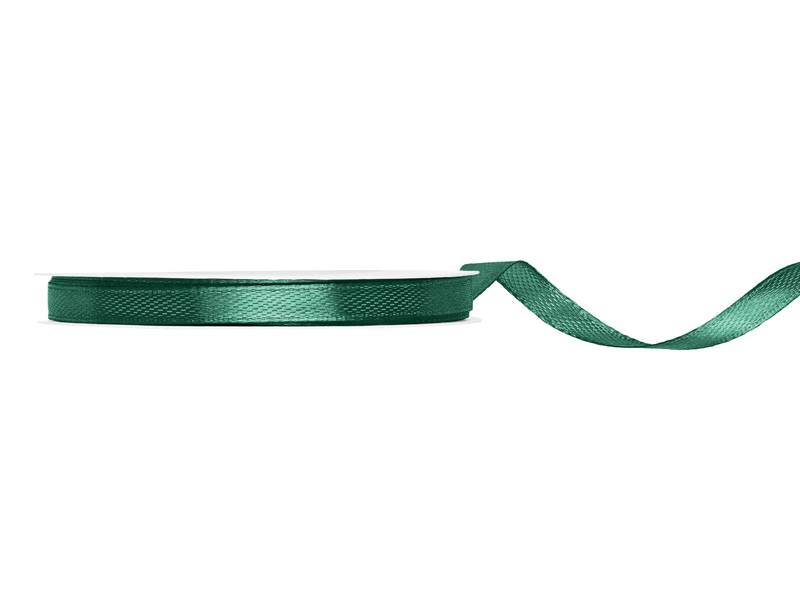 Wstążka satynowa butelkowa zieleń 6mm x 25m 