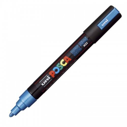 Marker UNI POSCA PC-5M niebieski metaliczny