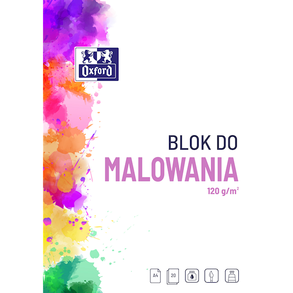 Blok do malowania OXFORD A4 120g 20k
