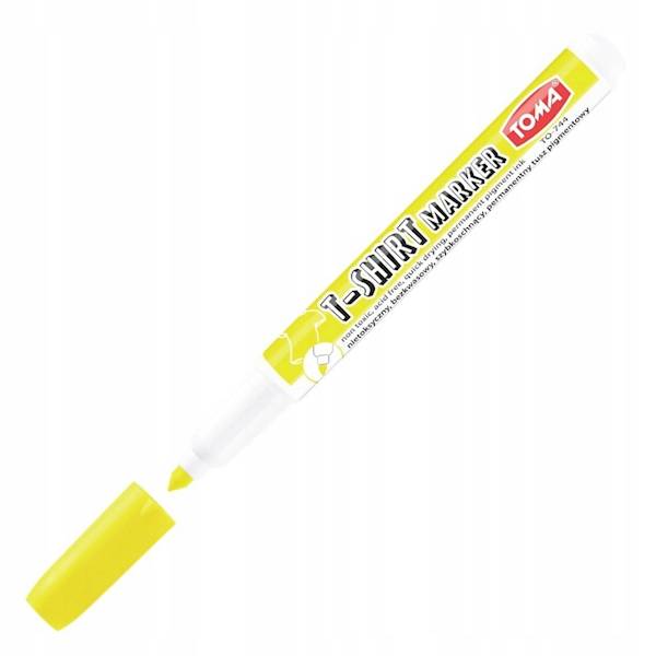 Marker do ubrań Toma żółty fluo