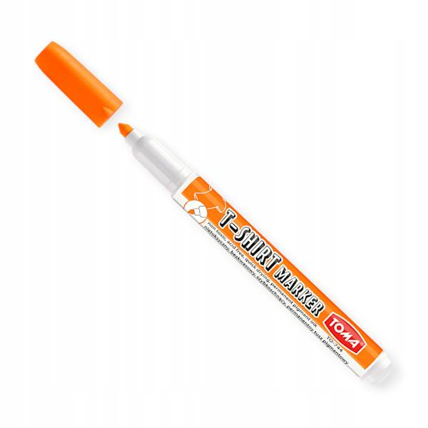 Marker do ubrań Toma pomarańczowy fluo