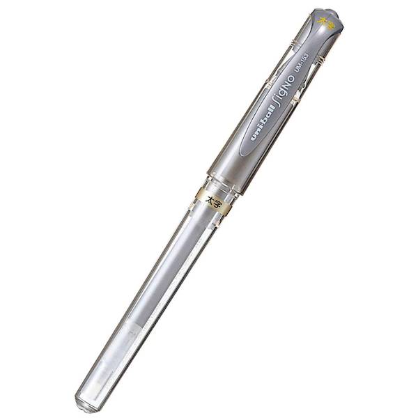 Długopis żelowy Uni UM-153 srebrny