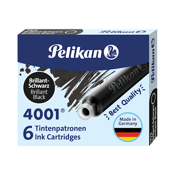 Naboje do pióra krótkie Pelikan A'6 czarne