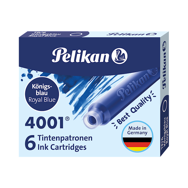 Naboje do pióra krótkie Pelikan A'6 niebieskie