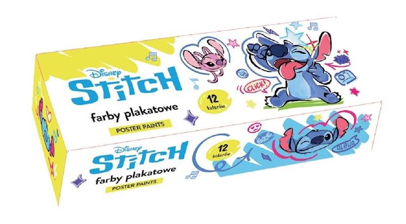 Farby plakatowe Stitch 12 kolorów