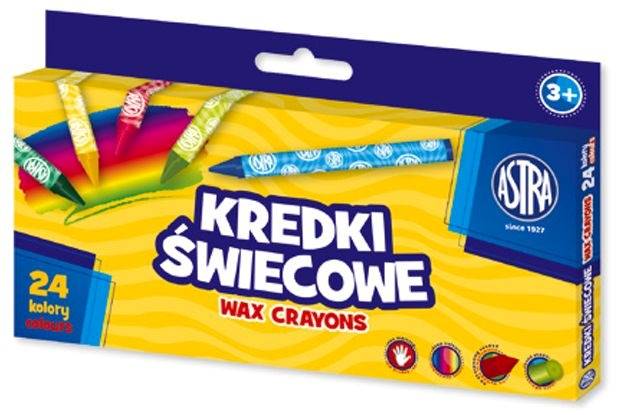 Kredki świecowe Astra 24 kolory
