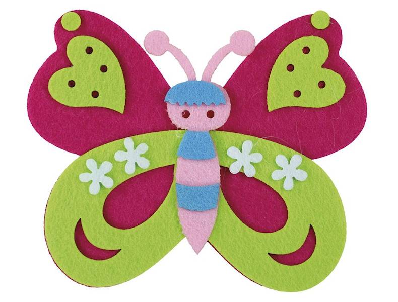 Dekoracja filcowa Titanum motyl 15x12,5cm