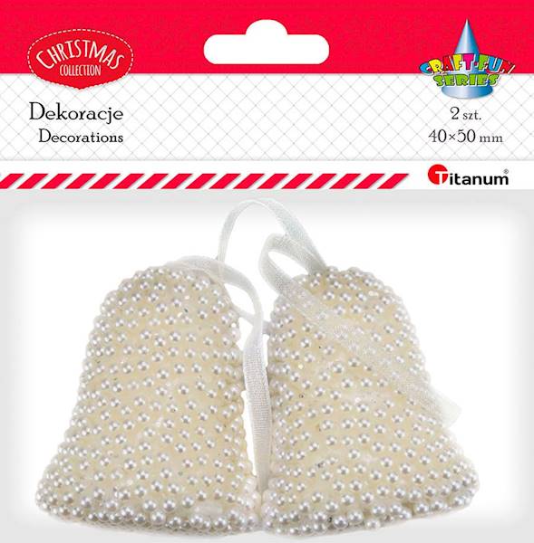 Dekoracje Titanum 2 szt. białe dzwonki zawieszka
