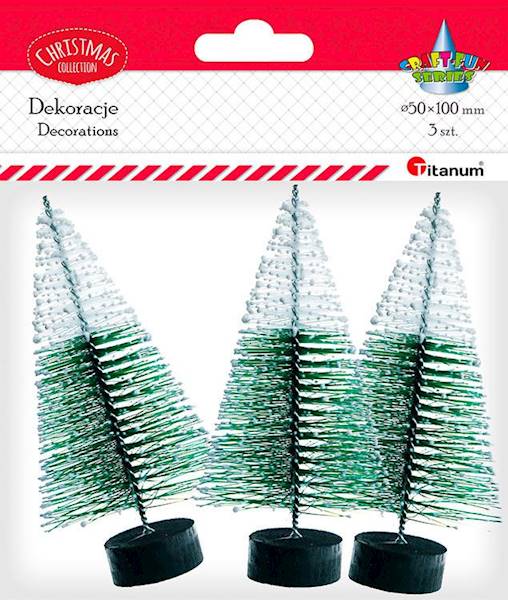 Dekoracje Titanum 50x100m 3 szt. choinki 