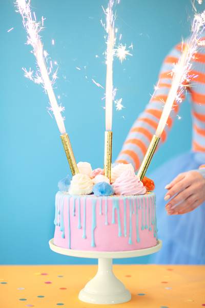 Fontanny na tort Partydeco 4 szt.