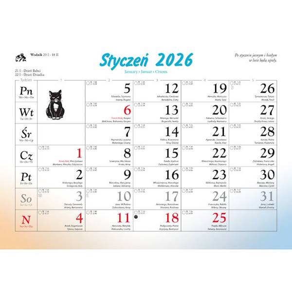 Kalendarz ścienny Lucrum Koty i kotki