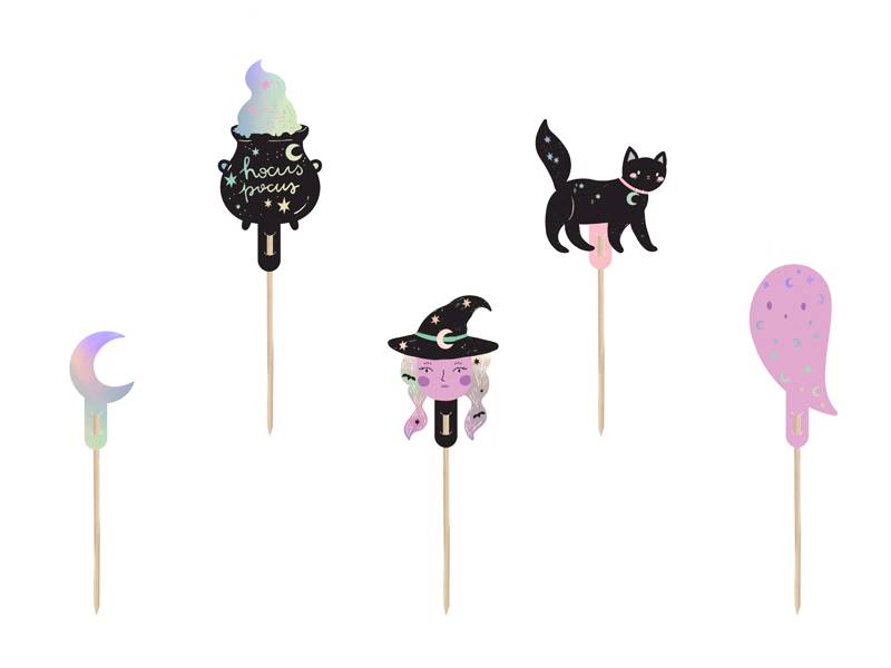 Dekoracje do muffinek Halloween, 14 cm, 6 szt. 