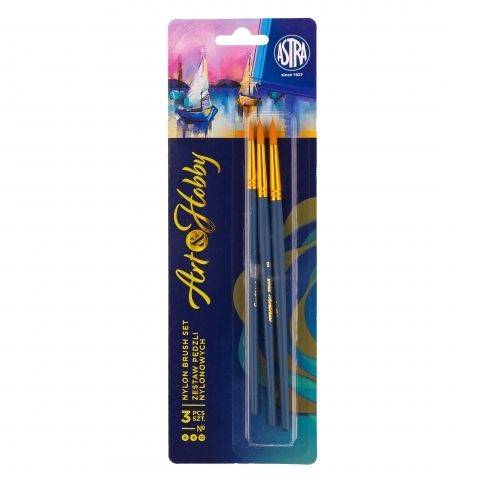 Zestaw pędzli nylonowych Astra Art&Hobby 3 sztuki
