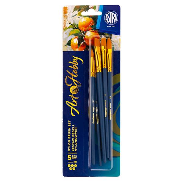 Zestaw pędzli nylonowych Astra Art&Hobby 5 sztuk