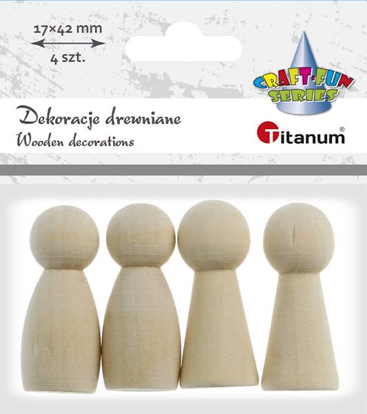 Dekoracje drewniane Titanum 4 szt. pionki