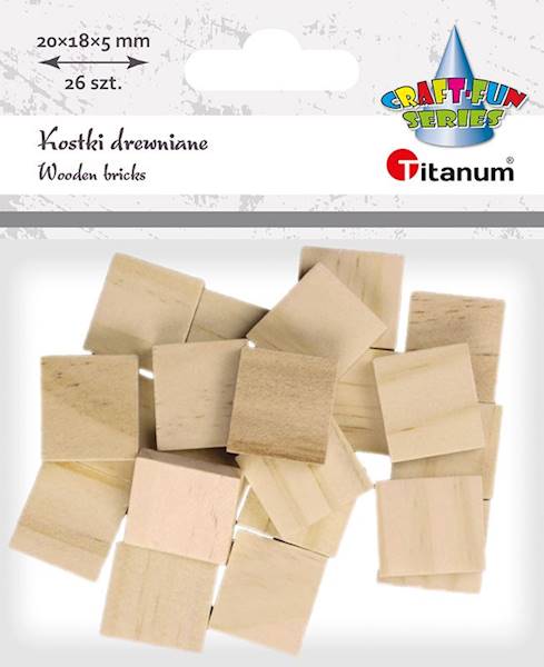 Kostki drewniane Titanum 26 szt. 20x18x5mm