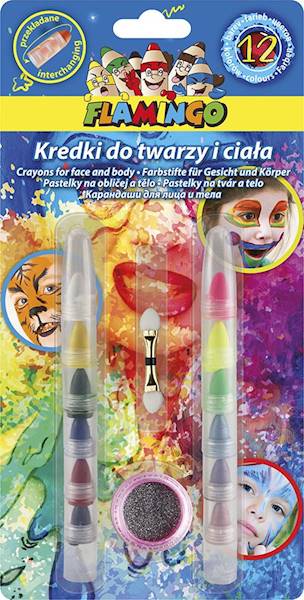 Kredki do twarzy i ciała Titanum 12 kolorów