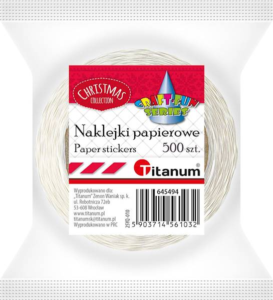 Naklejki papierowe Titanum na rolce Mikołaje