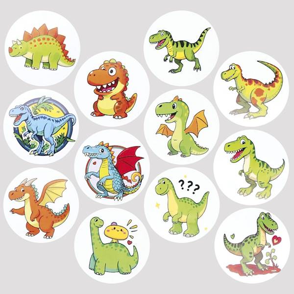 Naklejki papierowe Titanum na rolce dinozaury