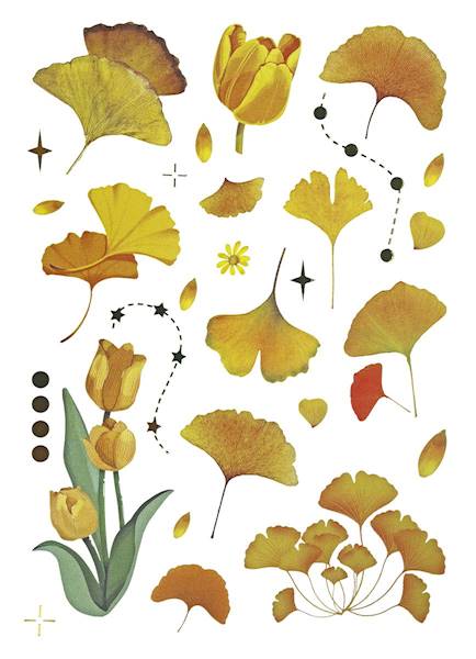 Naklejki foliowe Titanum 8 plansz jesienne wzory