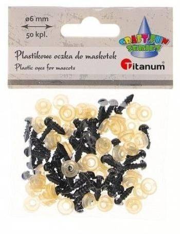 Plastikowe oczy do maskotek Titanum 50 szt. 6mm