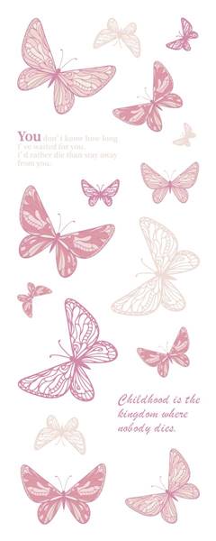 Naklejki foliowe Titanum 6 p. motyle mix kolorów