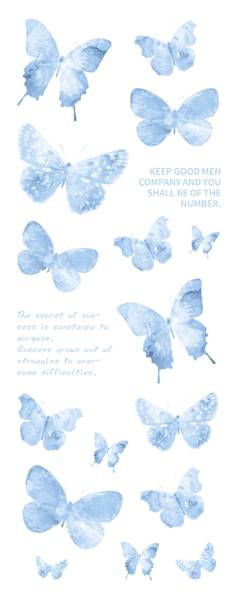 Naklejki foliowe Titanum 6 p. motyle mix kolorów