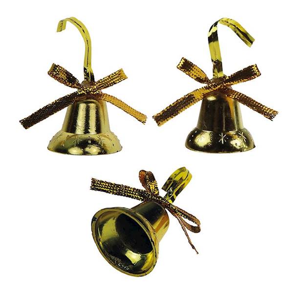 Dzwoneczki plastikowe Titanum 12 szt. złote