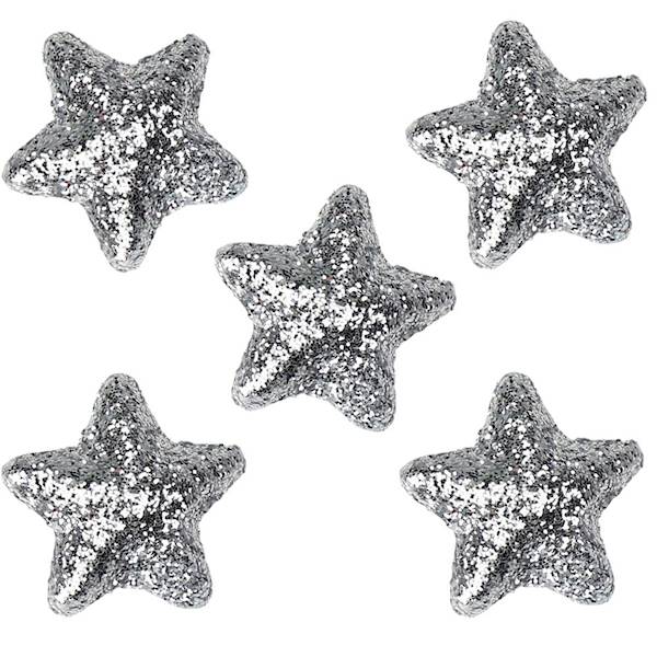 Dekoracje styropianowe Titanum gwiazdki sreb. A'60