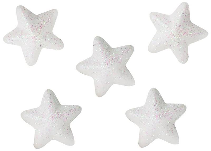 Dekoracje styropianowe Titanum gwiazdki białe A'60