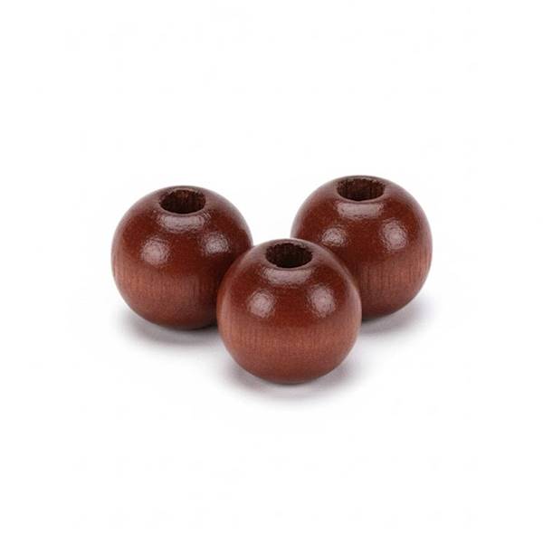 Koraliki drewniane Titanum 60 szt. 12mm c.brąz