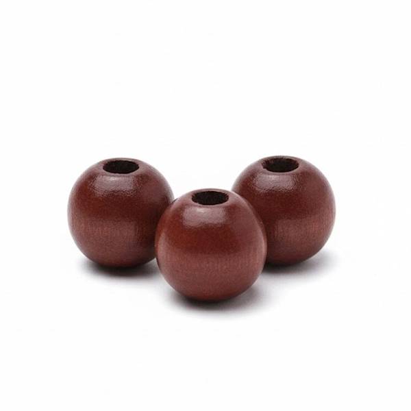 Koraliki drewniane Titanum 50 szt. 14mm c.brąz