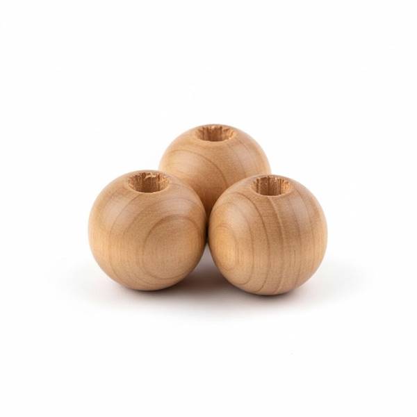 Koraliki drewniane Titanum 40 szt. 15mm j.brąz