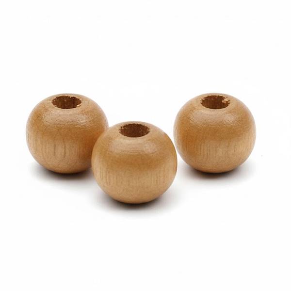 Koraliki drewniane Titanum 100 szt. 8mm j.brąz