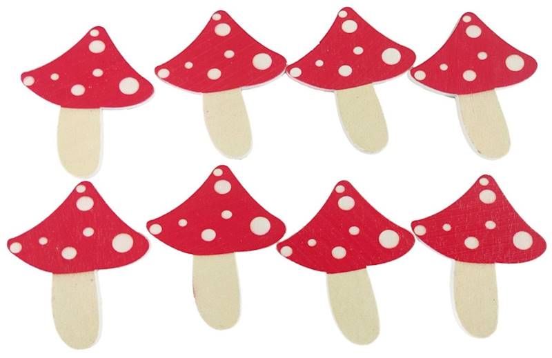 Dekoracje filcowe Titanum muchomory 8 szt.