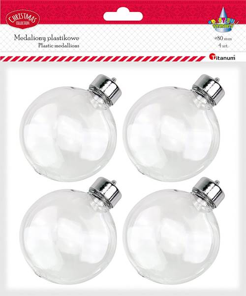 Medaliony plastikowe Titanum 4 szt. 80mm