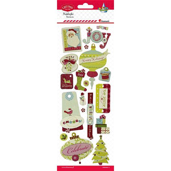 Naklejki Titanum świąteczne znaczki, zawieszki