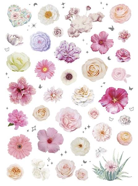 Naklejki foliowe Titanum 2 plansze motyle i kwiaty