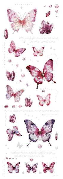 Naklejki foliowe Titanum 6 p. motyle różowe