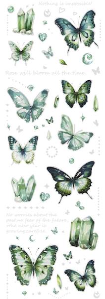 Naklejki foliowe Titanum 6 p. motyle zielone