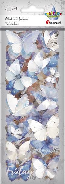 Naklejki foliowe Titanum 6 p. motyle mix kolorów